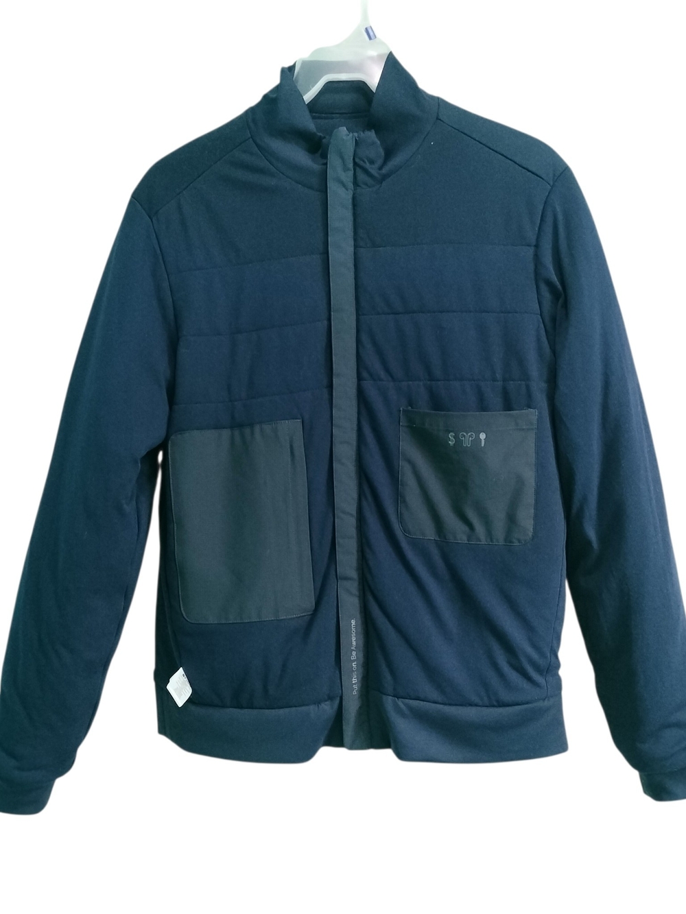Men’s Figs Cobaki Scrub Jacket Size Medium Navy Blue Full Zip Pockets